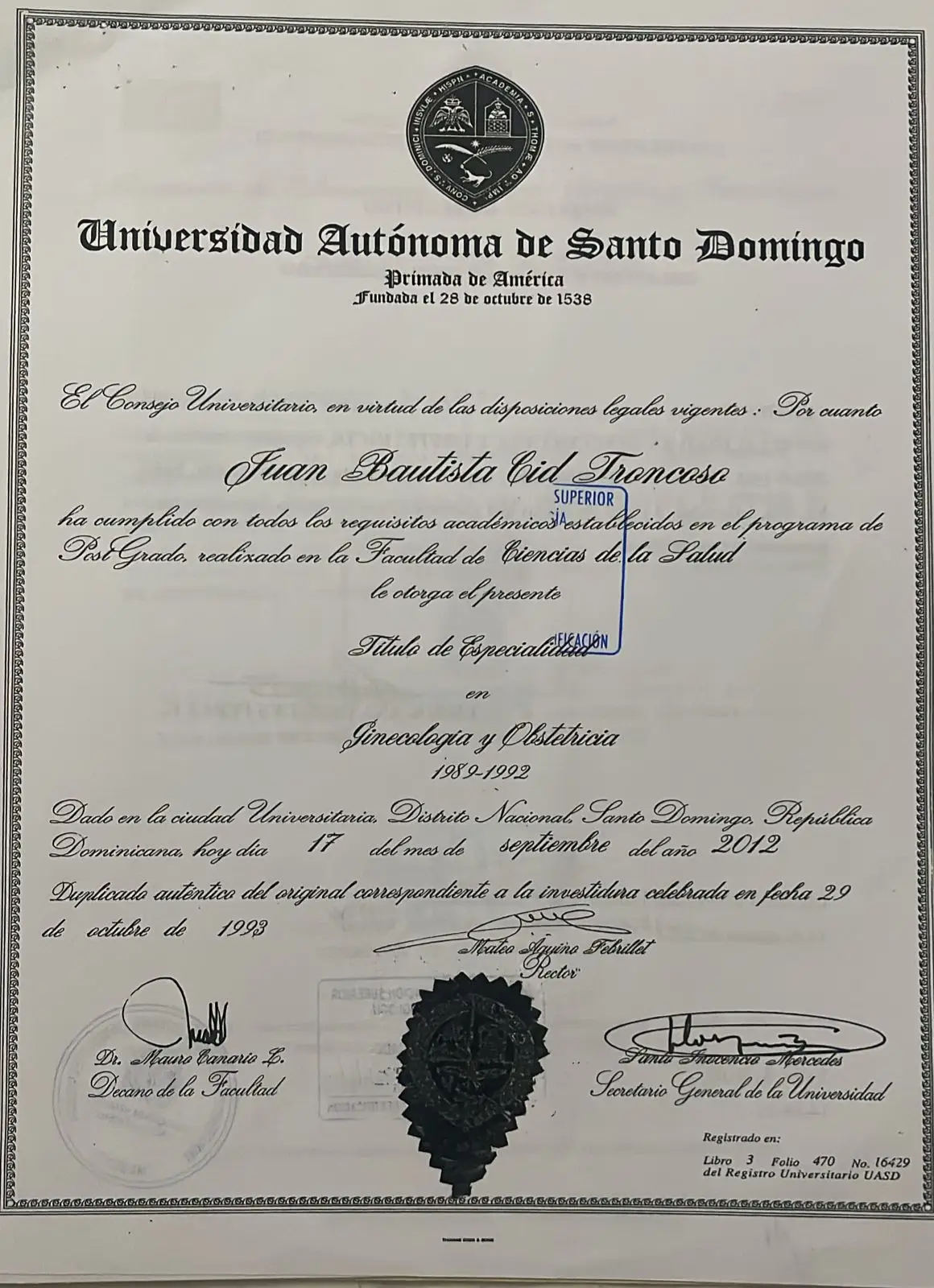 Dr. Cid certificaciones1