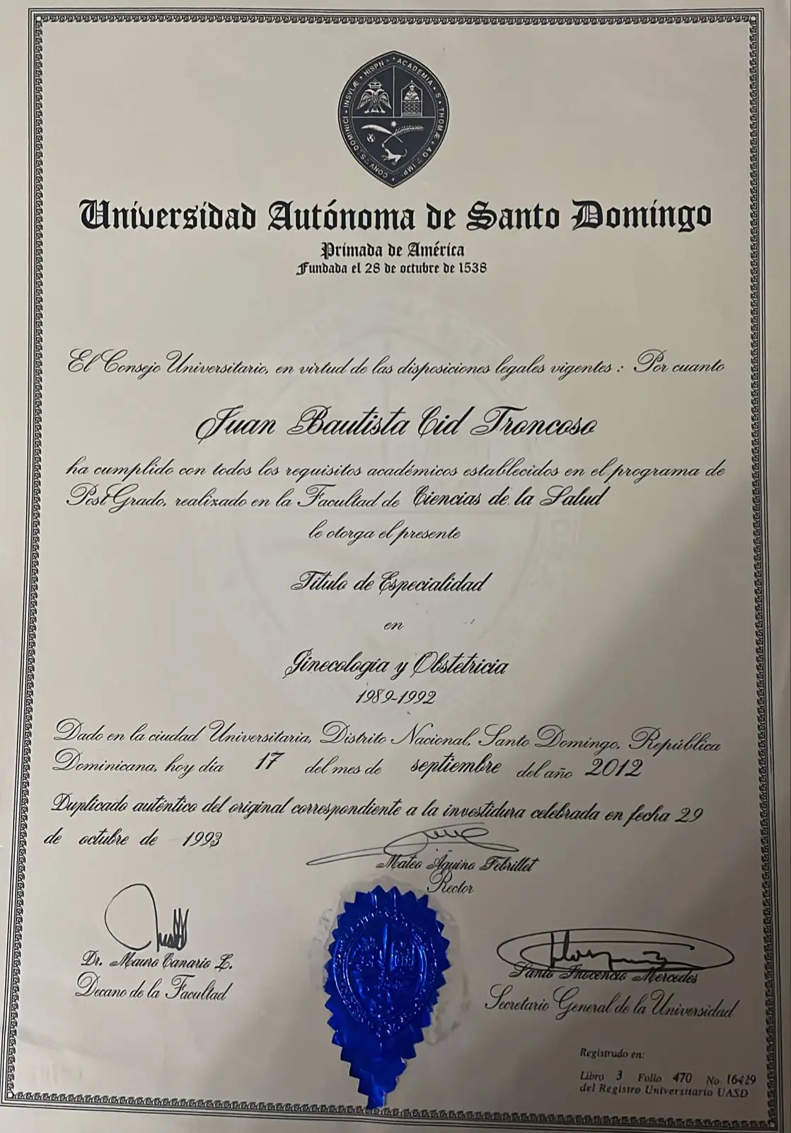 Dr. Cid certificaciones10